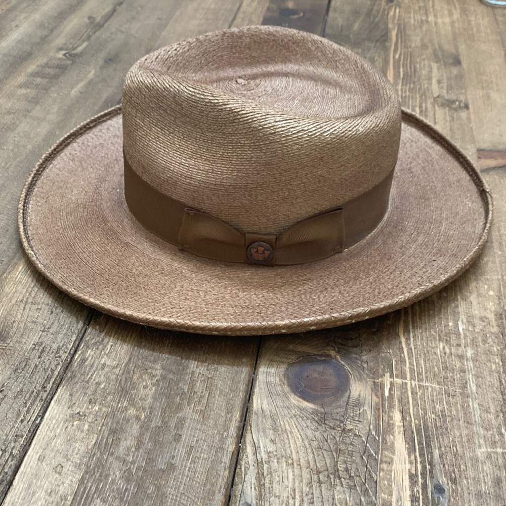 Goorin Bros palm straw hat brown small